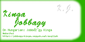 kinga jobbagy business card